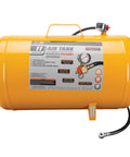 Hi-Viz 11-Gallon Horizontal Portable Air Tank With Tire Air Chuck, Safety Bypass Valve, Easy-Transport Handle, On Off Dial, Pressure Gauge Up To 125 PSI