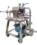 Heavy Duty Plate And Frame Filter Press Machine For Clarifying Peanut Soybean Oil, Stainless Steel, 10 layer setup with motor.