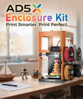Enclosure Kit For AD5X 3D Printer With Optimized Design, Quiet Odor Reducing, High Temp Filament Ready shown on table