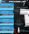 150mm Air Hammer Kit With Four Chisels Pneumatic Chisel Set 4500 BPM Power Heavy Duty Aluminum Body Tools