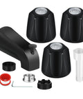 Matte Black Shower Trim Kit 3 Piece with Shower Knob and Tub Spout for Verve Tub Faucet Handle
