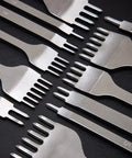 Leather Hole Punch Tool Set With Pricking Iron Prongs 1/2/4/6 And 3/4/5/6 mm Spacing Diamond Stitching Leather Chisel Kit