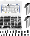 Powerhouse 830-Piece Set Screw Kit With 25 Sizes Metric And SAE Internal Hex Drive Cup Point Allen Screws, 12.9 Class Alloy Steel