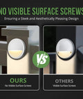 Comparison of Low Voltage 12V Outdoor Landscape Deck Light Set, LED 2W Step Lights with and without visible screws
