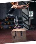 Person exercising in gym with box jump, focus on 6 Pack Flexible Rubber Door Draw Latch Locks For Electrical Cabinets And Boat Compartments