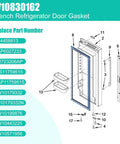 Illustration of Fridge Door Gasket Replacement For Whirlpool Kenmore KitchenAid Refrigerator Seal with parts diagram.