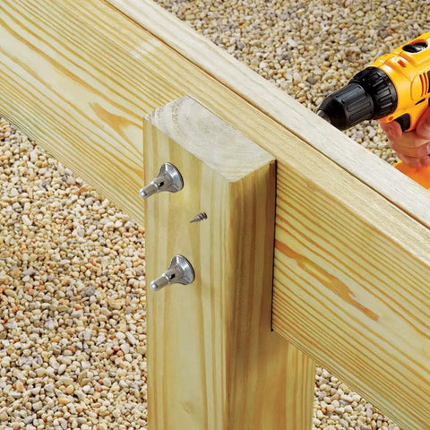 ThruLOK Eight Inch Screw Bolt Fastening System 24 Count Silver No Pre Drilling Required Easy Install With A Cordless Drill