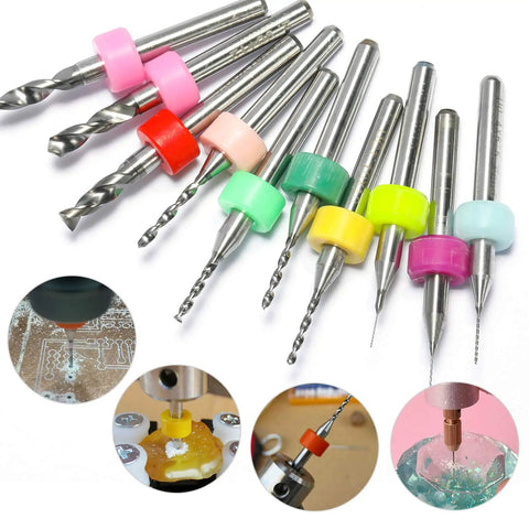 30Pcs PCB Drill Bit Set 0.1mm To 3.0mm, 1 8 Inch Shank Spiral Flute CNC Router Bits for engraving and drilling