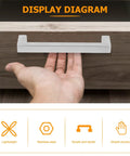 12 Pack Stainless Steel Cabinet Pull Handles For Doors And Drawers With Quick Install Ergonomic Grip Double Holes 128mm Hole Spacing Modern Sleek Silver Hardware For Kitchen Upgrade, silver cabinet pull on drawer