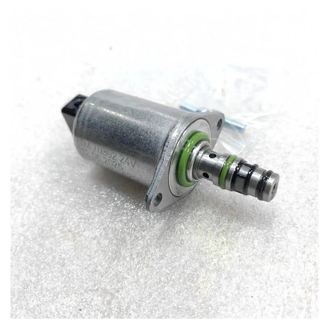 Proportional Solenoid Valve 12V For Excavator And Construction Machinery Spare Parts Go To Heavy Duty Hydraulic Control That Delivers Plug And Play Performance. 12V metal hydraulic valve with green O-rings and mounting flange