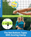 Portable Outdoor Volleyball Net Set For Backyard Or Beach With Easy Snap On Poles No Tools Needed For Quick Setup 4 Adjustable Heights