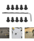 Sturdy Stainless Steel Electric Scooter Front Pole Screws With Hex Key Wrench, Tough As Nails High Strength Bolts, Black Hardware Replacement