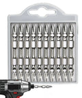 Heavy Duty 10 Piece Drill Bits Set Made Of High Carbon Steel With Magnetic Holder For Tough Drilling Tasks On Wood Metal And Plastic To Help You Get Job Done Fast, in plastic case