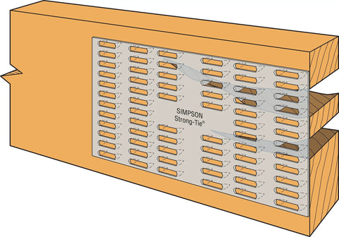 Heavy Duty 3 Inch By 6 Galvanized Steel Mending Plates Pack Of One Hundred Non Structural Wood To Wood Connectors on timber