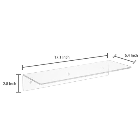 Set Of 3 Premium Clear Acrylic Floating Wall Shelves Modern Display Rack Home Decor Flex Your Dope Memorabilia With Dead Simple Wall Mounting Setup Versatile