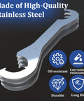 Bottom Bracket Tool For Cup And Cone Bicycle Bottom Brackets Double Sided Lockring Wrench made of high-quality stainless steel