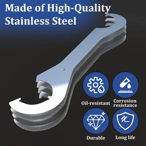 Bottom Bracket Tool For Cup And Cone Bicycle Bottom Brackets Double Sided Lockring Wrench made of high-quality stainless steel