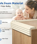 Game Changing Baby Edge Protectors And Corner Guards Super Wide High Density Foam Furniture Bumper Shields, BPA Free soft foam on table corner.