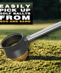 Telescopic Golf Ball Retriever For Water, 12 Ft And 9 Ft Two Sided Grabber picking ball from sand