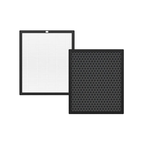 Front and back of Replacement HEPA Filter with Activated Carbon for Surround Air Intelli-Pro XJ-3800 Air Purifier 2 Pack