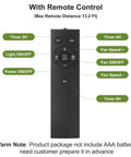Remote control for 18 Inch Portable Canopy Ceiling Fan With Remote Wireless Battery Operated Light And Fan, showing buttons and functions.