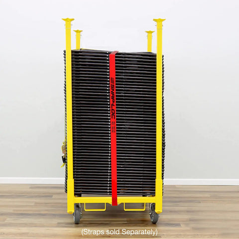 No Nonsense Yellow Four Wheel Chair Table Storage Cart With 3000 Lb Capacity Smooth Swivel Casters Built Tough Steel Deck Ultimate Mobile Parts Organizer For Shop Or Garage Runs