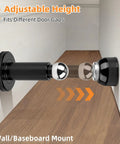 Adjustable Magnetic Door Stop Built Tough With Strong Magnetic Hold Stainless Steel Black Door Stop Wall Or Floor Mount Extends