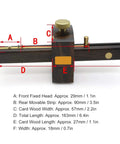 Heavy Duty Top Shelf 8 Inch Adjustable Marking Gauge Featuring Slick Triple Needle Scribe For Tight Layouts And Gotta Have Woodworking Carpentry Projects Now with dimensions labeled.
