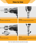 Universal Screw Extractor Kit With Drill Bits For Stripped Rusty Screws And Nuts Remover Tools For Broken Bolts DIY Hardware Repair Set Heavy Duty Alloy Steel detailed usage instructions
