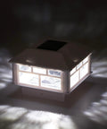 Solar Post Cap Lights 12 Pack Fits 4x4 Wood Posts And 4x4/5x5 PVC Vinyl With Adapters Waterproof White LED Outdoor Fence Garden