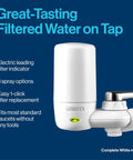 On Tap Faucet Filter Replacements 2 Pack For Fresh Tasting Water Right From Your Tap, BPA Free, Reduces 99 Percent Lead