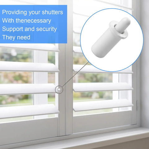 40 Pieces Spring Loaded Shutter Repair Pins Plantation Window And Cabinet Replacement Fasteners Durable Abs Plastic White No Sweat Easy Swap Kit Breezy Fix For Blind Slat Restoration Projects