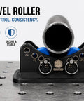 Magnetic Pipe Bevel Roller System for Welding and Fabrication - Smooth 360 Degree Pipe Rotation with Dual Rollers Shown on Table