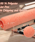 18 Pack 9 Inch Paint Roller Covers With 3 Eighth Inch Nap High Density Polyester Fibers For Smooth And Textured Surfaces Create A Flawless Finish On Walls Ceilings And Woodwork Cut Down On Reloads And Drips