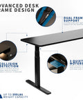 Rocking This VIVO L-Shaped Corner Standing Desk For Your Office Home Setup With Height Adjustable Ergonomic Features Smooth Transition From Sit To Stand Position Massive Workspace Ideal For Productivity And Comfort with advanced dual frame support and quiet motors.