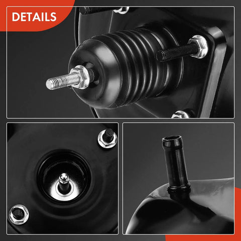 Close-up details of Built Tough Vacuum Brake Booster Direct Swap For Honda Civic Crx, featuring steel diaphragm and hardware.