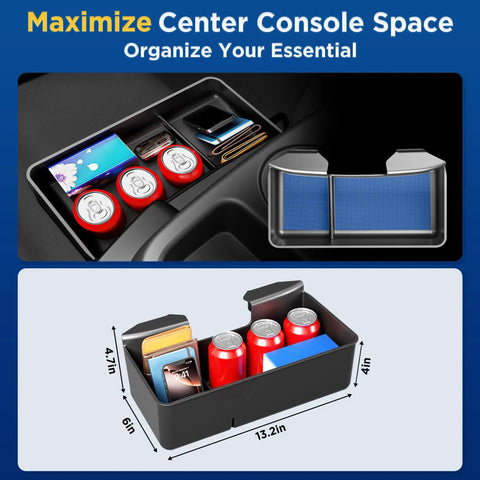 Center Console Hanging Organizer Tray For Chevy Silverado Sierra 1500 2019-2026 And Silverado 2500HD 3500HD 2020-2026