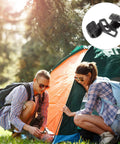 Couple setting up tent with Ten Pack Large Plastic Camping Tent Hooks Sturdy Hanging Organizer Hooks for Tent Poles and Outdoor Gear