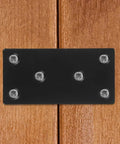 Heavy Duty L Bracket Corner Brace 6 Hole Flat Mending Plates For Wood Furniture Mounting And Cabinet Repair on wood surface