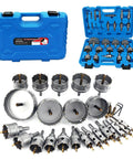 27 Piece Hole Saw Kit with Drill Bits Ready to Go from 33/64 Inch to 3-15/16 Inch in a Sturdy Blue Carrying Case