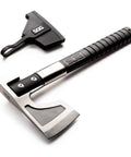 Compact Camping Axe For Survival And Bushcraft With A 3.1 Inch Stainless Steel Blade, Lightweight Hatchet Hammer, Sheath Shown