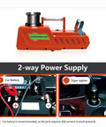 15 Ton All Metal Hydraulic Electric Car Jack With 12V DC Power Portable Auto Lift for Cars SUVs Trucks and RVs Red Finish