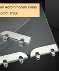 Heavy Duty Sliding Barn Door Hardware Kit With Dead Silent Rollers And Sturdy Aluminum Track Glides Like Magic For Closets And Space Dividers Super Fast Setup At Forty Seven Inches, metal brackets accommodating 3-5mm glass panels.