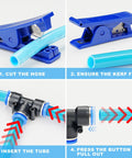 Installation steps for Half Inch OD Compressed Air Piping System And Shop Air Line Kit with 27-Piece Push To Connect Kit