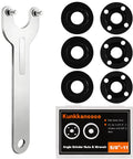 Heavy Duty Angle Grinder Wrench And Nut Kit With Secure Storage Box Fits 4 And 5 Inch Grinders includes wrench and flange nuts.
