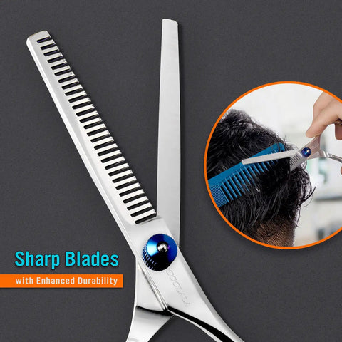 Stainless Steel Hair Cutting Scissors Thinning Shears 6.5 Inch For Pro Salon Barbers And Family Use Japanese Steel Blades