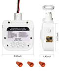 Ceiling Mounted Occupancy Motion Sensor Switch with 360 Degree Passive Infrared Detection, measuring 3.35 x 3.17 x 1.41 inches.