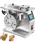 Gshshou 90 Degree Corner Label Applicator Machine For Cosmetic And Electronics Packaging with stainless steel design and labels nearby.