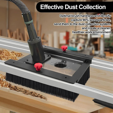 Dust Collection Hood For Slab Flattening Router Slide And Skid Captures 95 Percent Of Wood Dust With Durable Carbon Steel