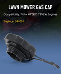 Black Lawn Mower Gas Cap For Briggs And Stratton 675EXi 725EXi Engines And Toro Craftsman Fuel Tank Cap Replacement 594061